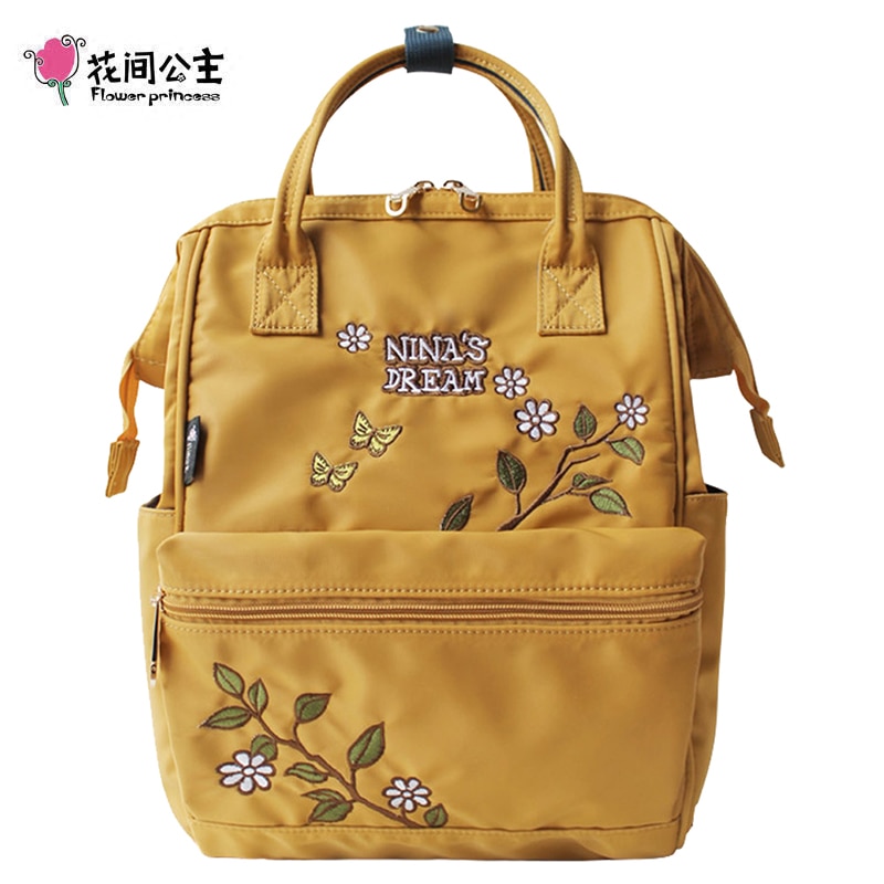 Flower Princess Women Bagpack High Quality Women Laptop Backpack School Bags for Teenage Girls Waterproof Female Travel Backpac