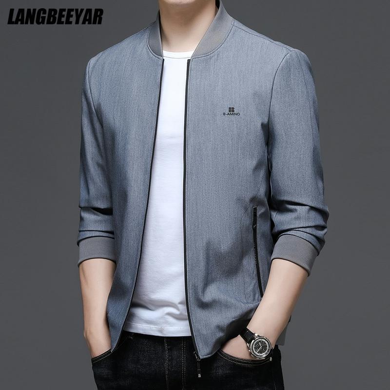 Top Grade New Brand Casual Fashion Designer Autumn Fashion Casual Thin Jacket Men Windbreaker Classic Coats Mens Clothes 2023