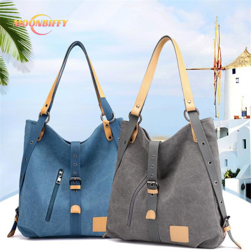 Women Bag 2023 Vintage Two Way Canvas Tote Bag Large Capacity Handbag Luxury Handbags Women Bags Designer Bolsa Feminina Sac