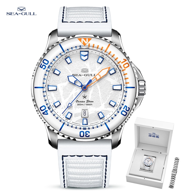 Seagull relogio masculino Diving Luminous Single Calendar Automatic Mechanical Watch 300M Waterproof Ocean Star Wristwatch
