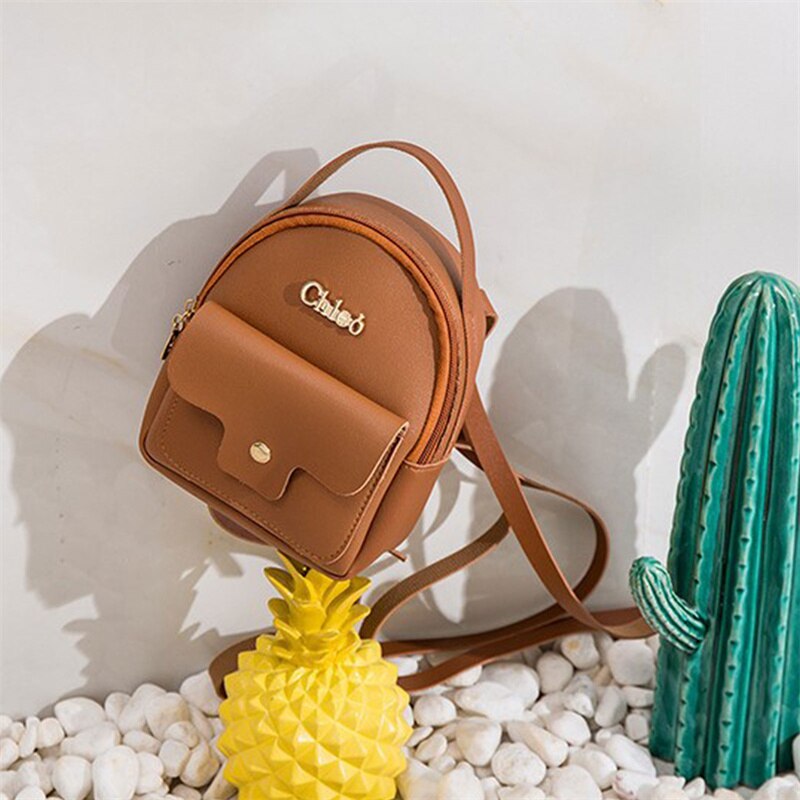 Women Small Backpack PU Leather Shoulder Bag For Teenage Girls Casual Daypack Small Bagpack Female School Backpack Mini