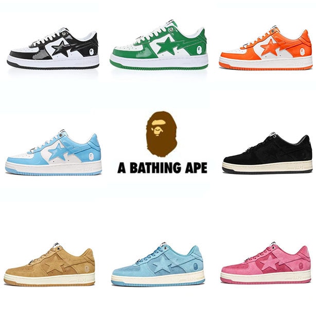 A Bathing Ape Men's AF Retro Gym outdoor Sneakers Men Women BapeGoose Sta Skateboard Casual Trekking Walk Shoes eur36-45