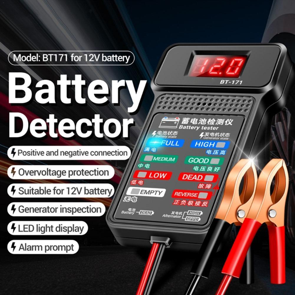 Car Battery Tester 12V  LCD Digital Auto Battery Cranking Charging Circut Tester Battery Checker Analyzer Tool
