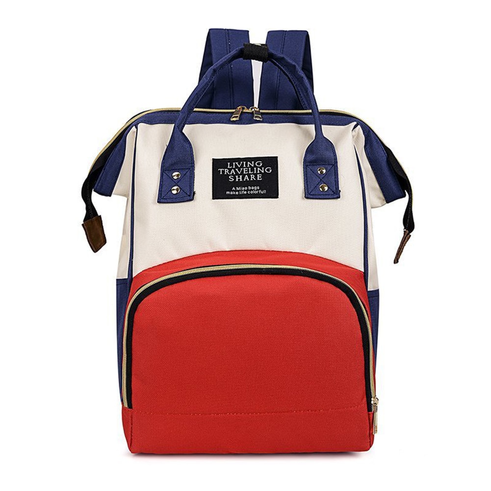 Mommy Large Capacity Travel Rucksack Backpack Canvas Waterproof Shoulder Bag for Student School Travel Backpacks