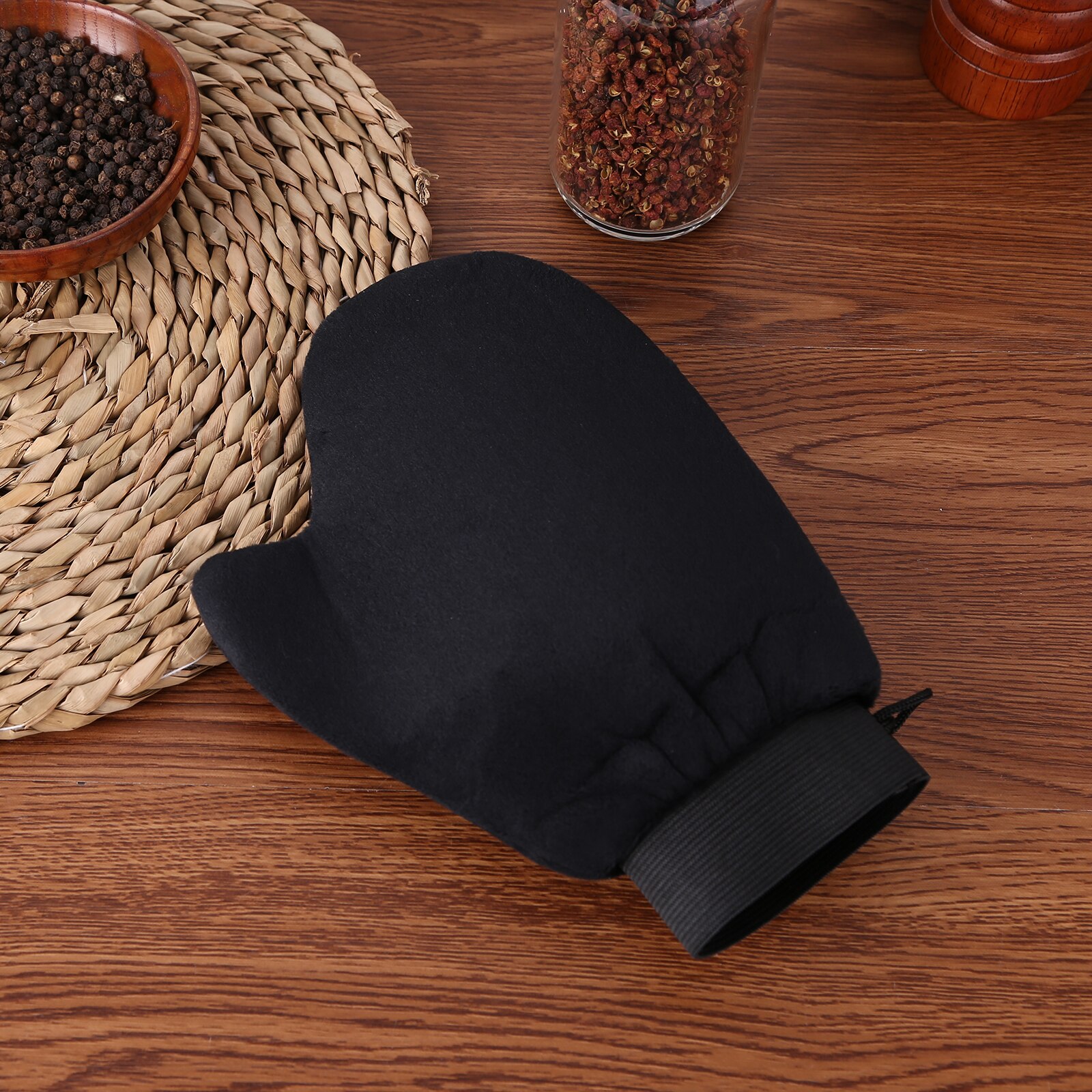 1 Piece Self-Tanning Mitt Double-Sided Lotion Applicator Tanning Mitt Glove Lotion Reusable Body Face Bath