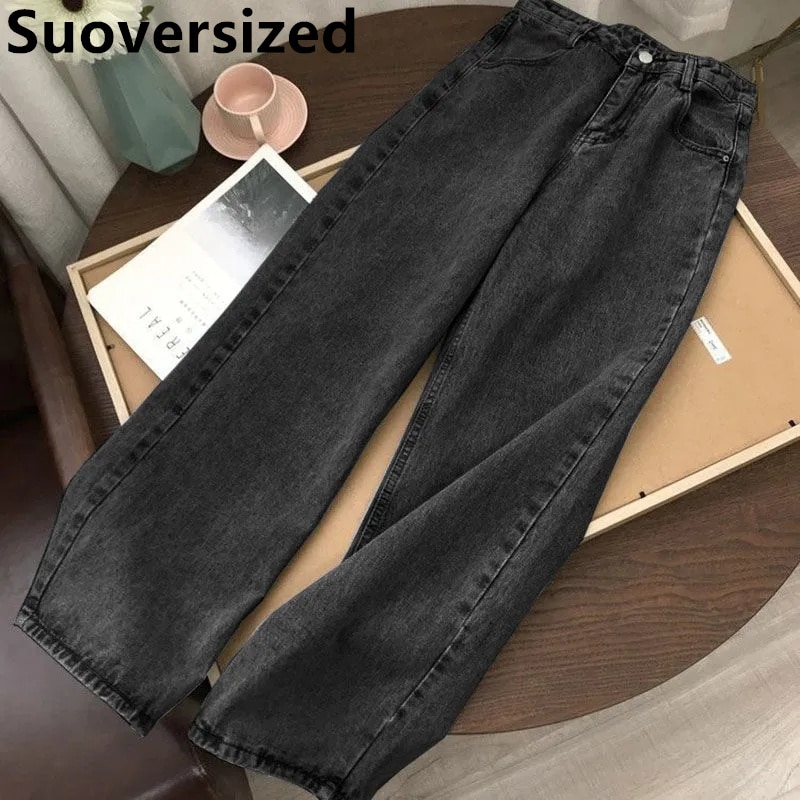 High Waist Baggy Wide Leg Jeans For Women Spring Fall Fashion Streetwear Vintage Vaqueros Loose Casual Korean Straight Trousers