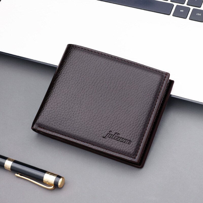 Foldable Wallets PU Business Purses Bag Inserts Picture Coin Money Credit ID Cards Holder Zipper Foldable Cowhide Wallets Purse